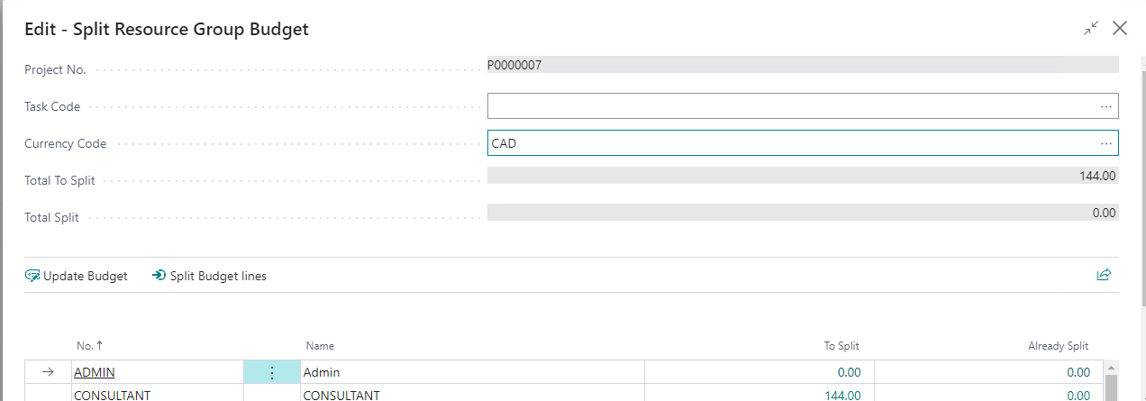 Split Resource Group Budgets