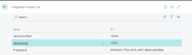 Integration Project List