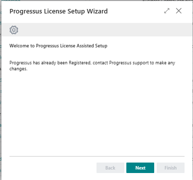 Progressus License Setup