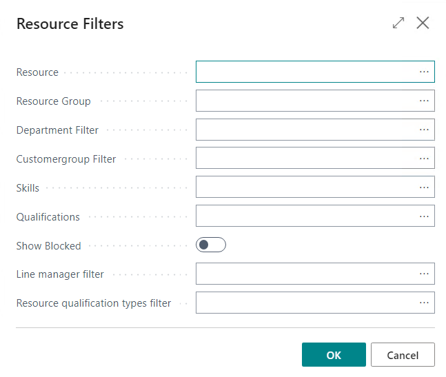 Resource Board - Resource Filters