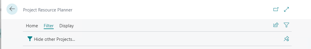 Resource Planner-Hide other Projects