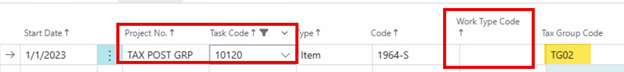 Tax Posting Setup Hierarchy