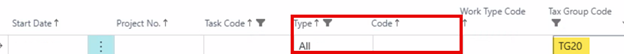 Tax Posting Setup Hierarchy