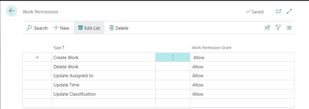 Work Assignment Permissions